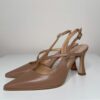 Slingback pelle nude