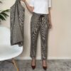 TENSIONE IN – Pantalone pied de poule marrone