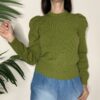 SUSY MIX – Maglione manica sbuffo verde