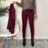 MARYLEY – Pantalone sigaretta bordeaux