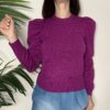 SUSY MIX – Maglione manica sbuffo magenta