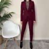 MARYLEY – Giacca slim bordeaux