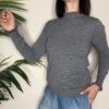 HAVEONE – Maglia mezzo collo con rouches grigio