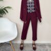 MARYLEY – Pantalone con elastico in vita bordeaux