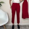 MARYLEY – Pantalone punto milano rosso