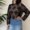 HAVEONE – Blusa pizzo nera