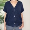 TENSIONE IN – Gilet in maglia blu navy