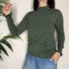 HAVEONE – Maglia mezzo collo con rouches verde