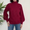 HAVEONE – Maglione trecce bordeaux