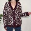 MARYLEY – Cardigan maculato bordeaux