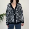 MARYLEY – Cardigan maculato nero