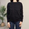 HAVEONE – Maglione traforato cuori nero