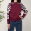 BLUE JOINT – Maglione bordeaux fiori