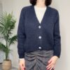 HAVEONE – Cardigan bottone gioiello blu