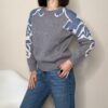 BLUE JOINT – Maglione grigio fiori